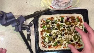 Baking pizza in my apartment in China. Homemade pizza. PhD life in China.