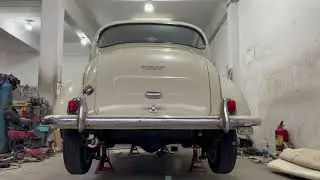 รถ Morris minor 1000  กับงานท่อไอเสียทั้งระบบ เฮดเดอร์ยันปลาย