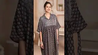 #BE | Featuring A Green Printed Kaftan Dress In Wide Silhouette | Green