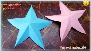 Paper craft/origami starfish/ easy origami star for beginner / easy paper making 3D star