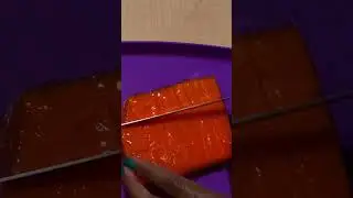 Oddly satisfying slime cutting (Melamine Sponge) #shorts #slime #satisfying  #melamine #cutting