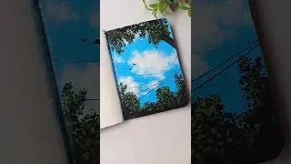 Easy Sky Painting Ideas For Beginners💙💙 #art #shorts #painting #sky #satisfying
