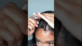 How to install a V part wig?🔥#myfirstwig #vpartwig