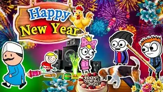 न्यू ईयर पार्टी 🥳🎉 | New Year Party | ‎@gateswartoon | Celebration Party |#tweencraftvideo #comedy