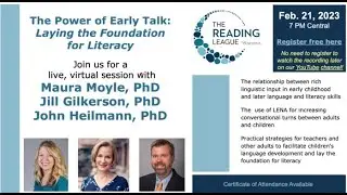 The Power of Early Talk: Laying the Foundation for Early Literacy