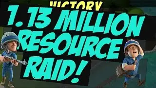 My Biggest Resource Raid In Boom Beach! (1.13 Million)