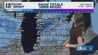 13 ON YOUR SIDE Forecast: Widespread snow transitioning into lake-effect