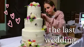 Setting up my last ever wedding cake as a cake maker..