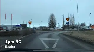 Car Vlog Driving on Rainy Day in Raahe | Today in Finland #63