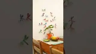 Easy wall decor in minutes with Sky Goodies Paper Dragonflies!