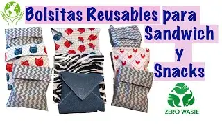 4 Bolsitas para Sandwich y Snacks Reusables.