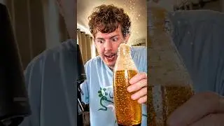 TRYING CARBONATED APPLE JUICE #shorts
