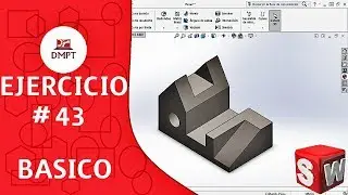 Ejercicio #43 en SOLIDWORKS nivel basico 🔧 // Exercise #43 SOLIDWORKS basic level