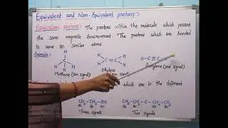 Principle of H'NMR spectroscopy. Equivalent and Non-equivalent protons.