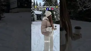 Winter photo poses ideas!!❄️💗 #subscribe #like #winter #photo #pose #ideas #shorts #trending