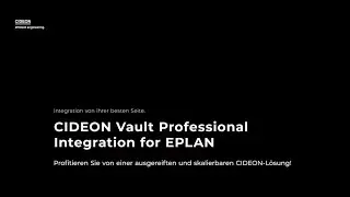 CIDEON Vault Professional Integration for EPLAN  - &Uuml;berblick