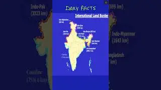 International Land Border #worldmap #indianmap #upsc #ias #viralshorts #youtube #ips #khansir #exams