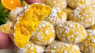 🍊 ВСЕ, КТО ПОПРОБУЕТ ЭТО ПЕЧЕНЬЕ, ПРОСЯТ РЕЦЕПТ! Апельсиновое печенье с трещинками 😍