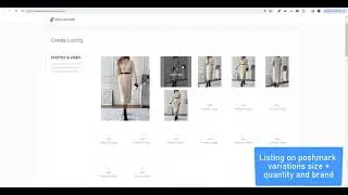 Listing on poshmark  variations  size +  quantity & brand