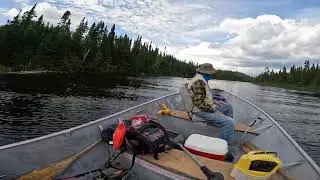 English river system, Wenasaga Lake, northern pike and walleye fishing, Bluffy Falls failed trip