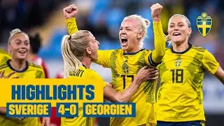 HIGHLIGHTS: Sverige-Georgien 4-0 | Seger tv&aring;m&aring;lsskytt p&aring; Gamla Ullevi!