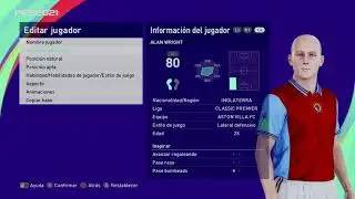 Alan Geoffrey Wright - PES Clasico (Face, Body& Stats)