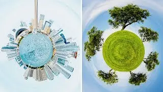 3D 360 Tiny Planet Photo Effect - Photoshop Manipulation Tutorial