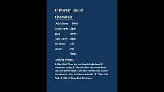 Dishwash Liquid Formulation