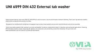 UNI 6599 DIN 432 External tab washer
