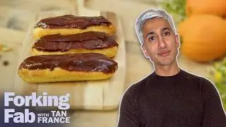 Baking with Tan France: Pistachio & Chocolate Eclairs