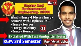 What Is Energy? | Energy Scenario: Sources, Efficiency & Storage |Energy & Environmental Engineering