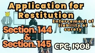 Application for Restitution ⚖️👩🏻&zwj;⚖️📝📝 | sec 144 & sec 145 | cpc1908,  #civillaw #civillawyers