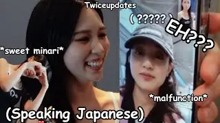 when mina speak japanese jihyo is too stunned to speak ft. Mina being sweet to tzuyu