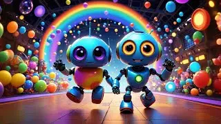 Five Little Robots Learn to Sing | Fun Counting & Music Song | Nursery Rhymes and Baby Songs