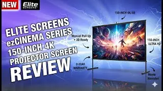 Elite Screens ezCinema 150&rdquo; Review | 4K & 8K Ready Portable Projector Screen