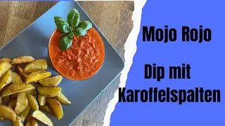 Mojo Rojo Dip mit Kartoffelspalten, Kanarische rote Grillsoße, Dip
