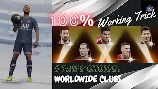 BUG TRICK TO GET NEYMAR : FAN'S CHOICE WORLDWIDE CLUBS #pes2021 #tricks #pes2021mobile