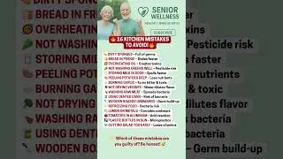 16 KITCHEN MISTAKES TO AVOID #health #nutrition #vitamins #minerals #food #seniorwellness #healthy
