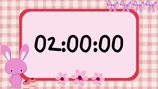 2 Hours 🎀 Cute Pink Bunny Study Timer | Cozy Aesthetic Focus & Pomodoro ⏰🐰