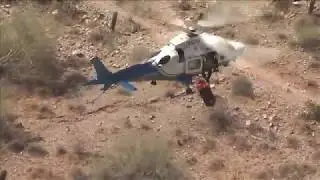 Rescate en helicóptero no sale como estaba planeado en Arizona, Estados Unidos