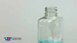 8 oz Clear PET Oval Bottle with 24/410 Neck | U.S. Plastic Corporation&reg;