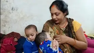 Cute family morning vlog | Twins baby Breastfeeding vlog