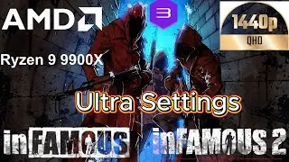 RPCS3 ~ Infamous 1+ 2 ~ I Ryzen 9 9900x~ PC Gameplay+2K Settings | Rtx 4080 Super