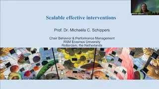 Scalable effective interventions - Micha&eacute;la Schippers, Meta-Research Innovation Center at Stanford