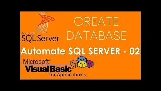 VBA SQL SERVER (SSMS) SQL Server Management Studio Mini Demo 11