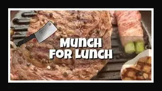 Munch for Lunch / Steak asparagus garlic meal