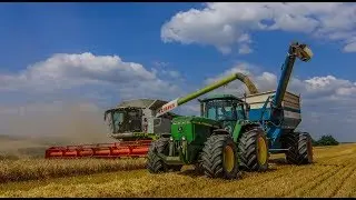 Gerste 2018/ Claas Lexion 770/ John Deere 4955/ John Deere 8400R/ Motorensound
