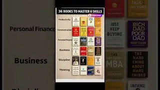30 Books to master 6 skills #motivation #moneymaster #booktok #books #motivational #motivationbooks