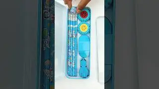 Boys stationery items in boys pencil box #blue #colors #sports #speed #boy#shorts #asmr
