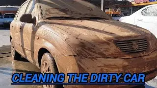 Car wash. A car that has not been washed for 10 years. How to clean a dirty car